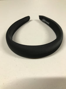 Headband Satin Covered Thick Sponge 2cm Black