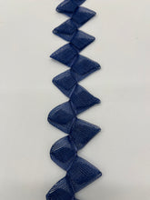 Load image into Gallery viewer, Vintage Crinoline Criss Cross 4cm wide Navy Blue