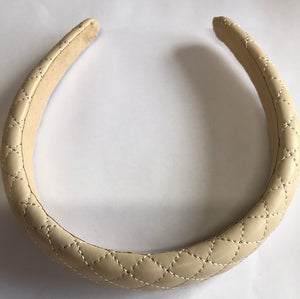 Headband - Faux Leather Nude Pattern 3cm Wide