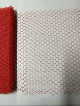 Load image into Gallery viewer, Vintage Veiling Light Red "Wire Pattern" Code 6 (sold per 1/2 meter)