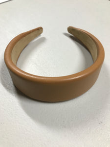 Headband - Faux Leather Tan 4cm wide