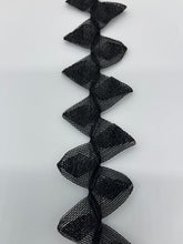 Load image into Gallery viewer, Vintage Crinoline Criss Cross 4cm wide Black
