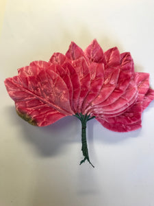 Vintage Velvet Leaves Medium - Pink