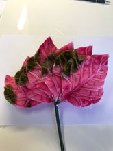 Load image into Gallery viewer, Vintage Velvet Leaves - Large Pink/Green