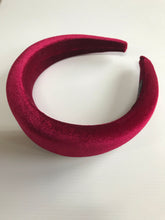 Load image into Gallery viewer, Headband THICK VELVET 4cm wide Burgundy