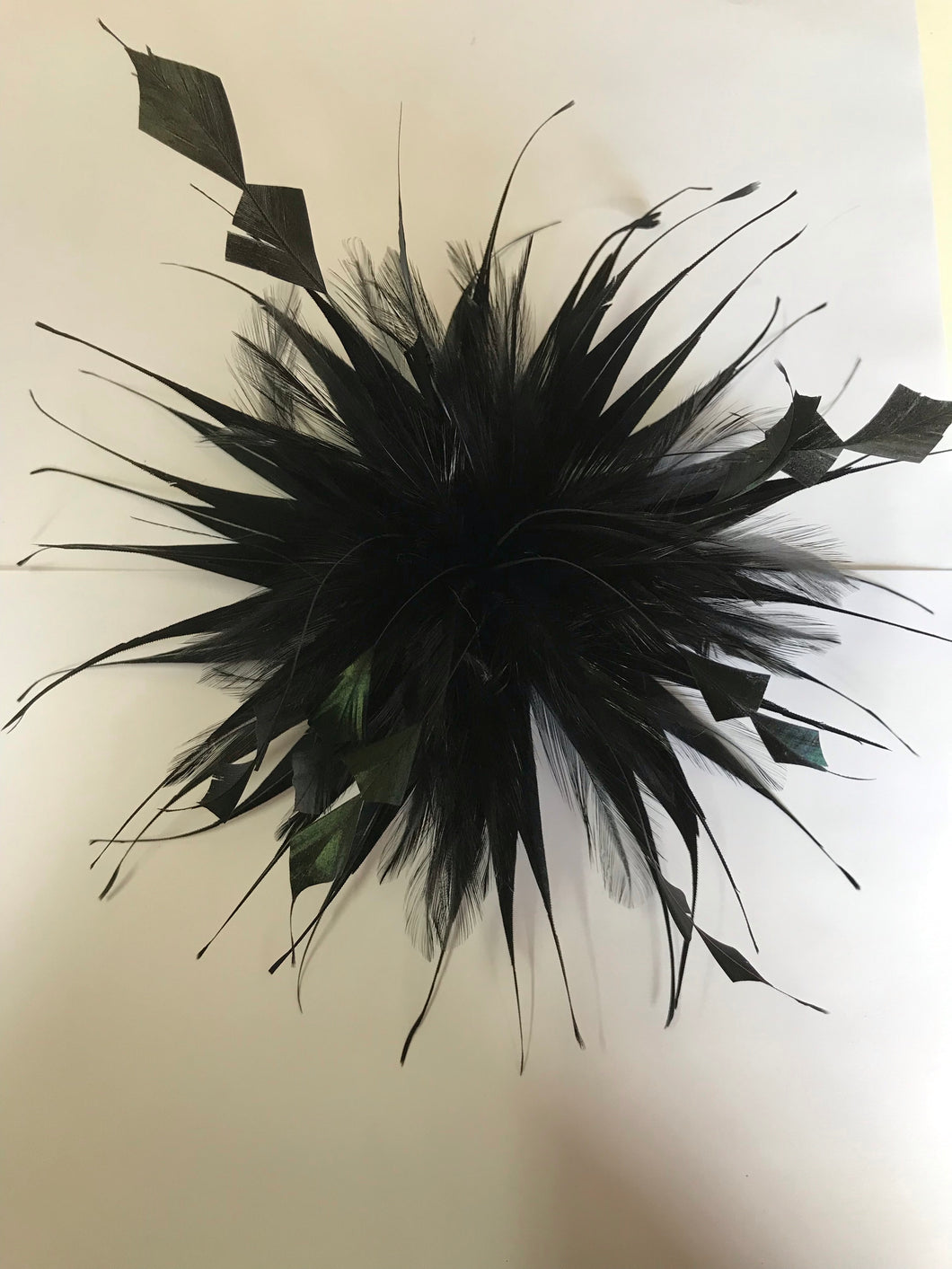 Spiky Feather Flower YX12102 Black