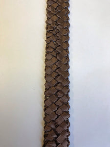 Stretch Straw & Fabric Bias 2.5cm wide Brown