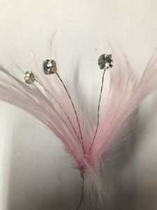 Feather Flower Diamontee Centre FBN610 Pale Pink