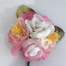 Load image into Gallery viewer, Vintage Velvet Flower Posy -  Code 1 Pink/Yellow