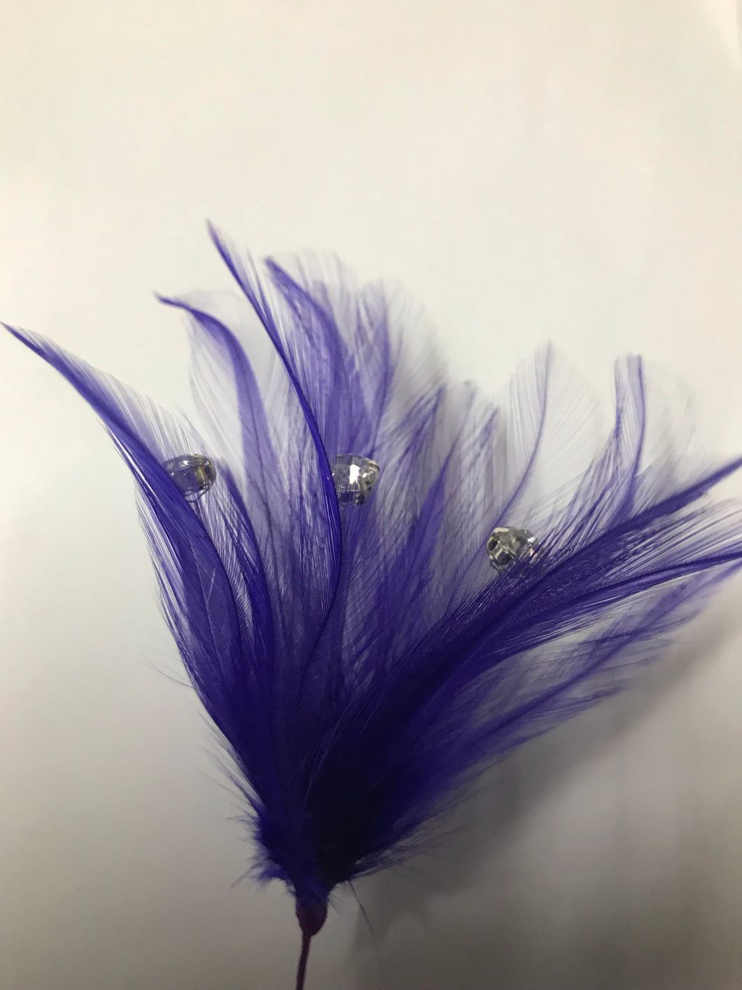 Feather Flower Diamontee Centre FBN610 Purple