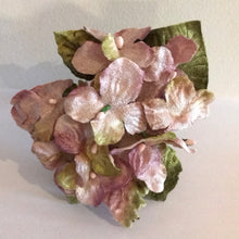 Load image into Gallery viewer, Vintage Velvet Hydrangea Posy - Pale Pink/Green