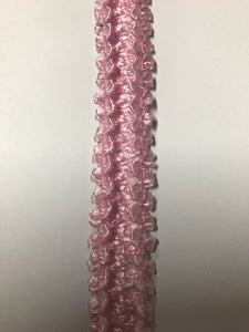Straw Double Edge Braid 3cm Wide Pink