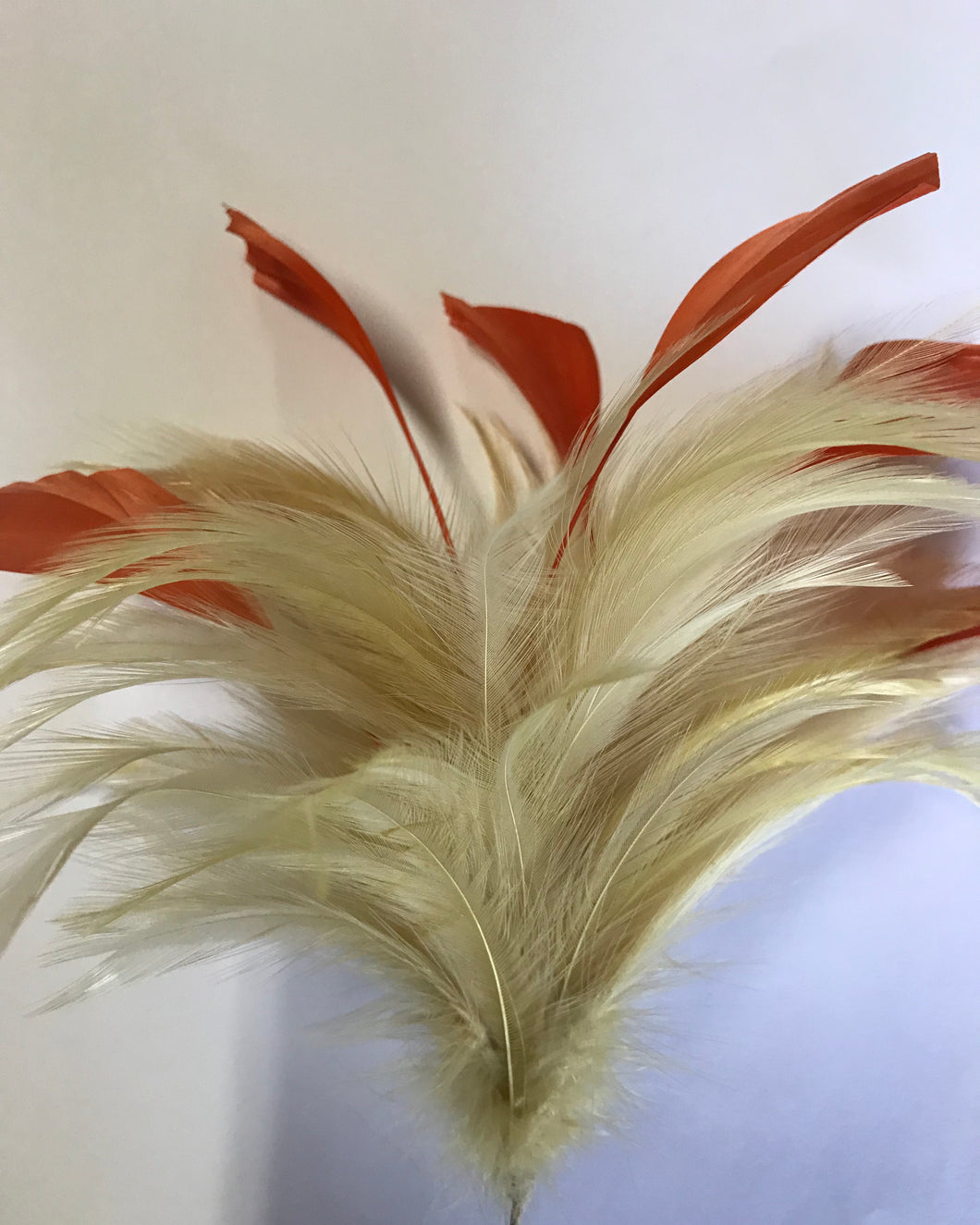 Feather Flower 0412 Beige/Dark Orange