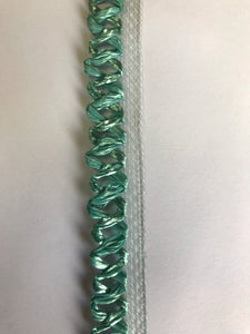 Straw Scallops with Crinoline Edge 2cm wide Mint