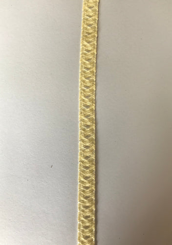 Nylon Trim 1cm Wide Pale Lemon