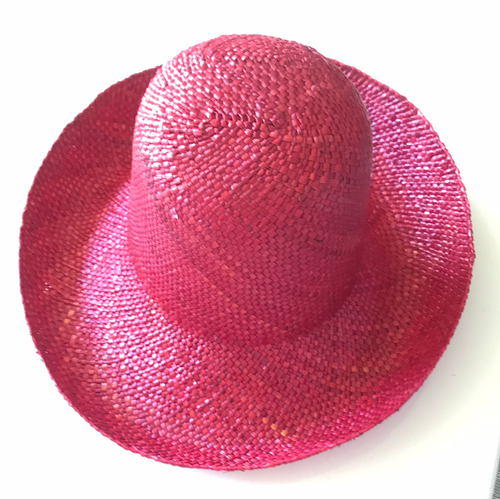 Brim Hat Straw  - Red