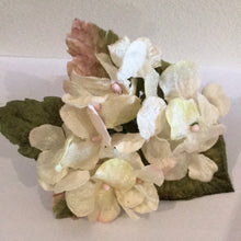 Load image into Gallery viewer, Vintage Velvet Hydrangea Posy - Ivory