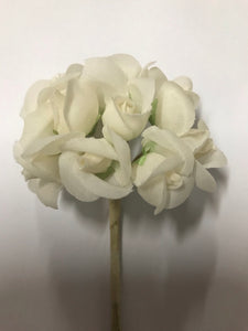 Flower Small Rose Buds (12) White Code 65