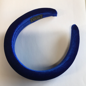 Headband THICK VELVET 4cm wide Royal Blue