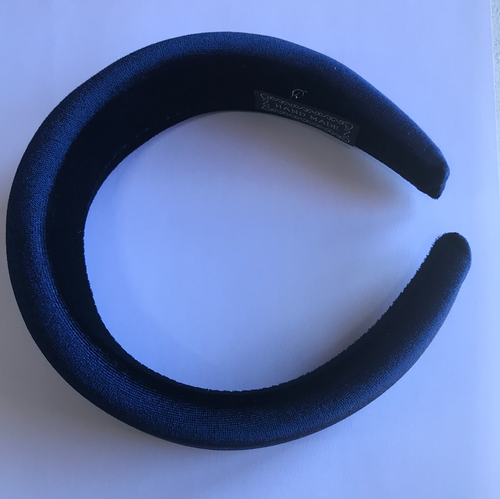 Headband THICK VELVET 4cm wide Navy