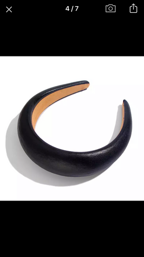 Headband - Shiny Faux Leather Black