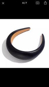 Headband - Shiny Faux Leather Black