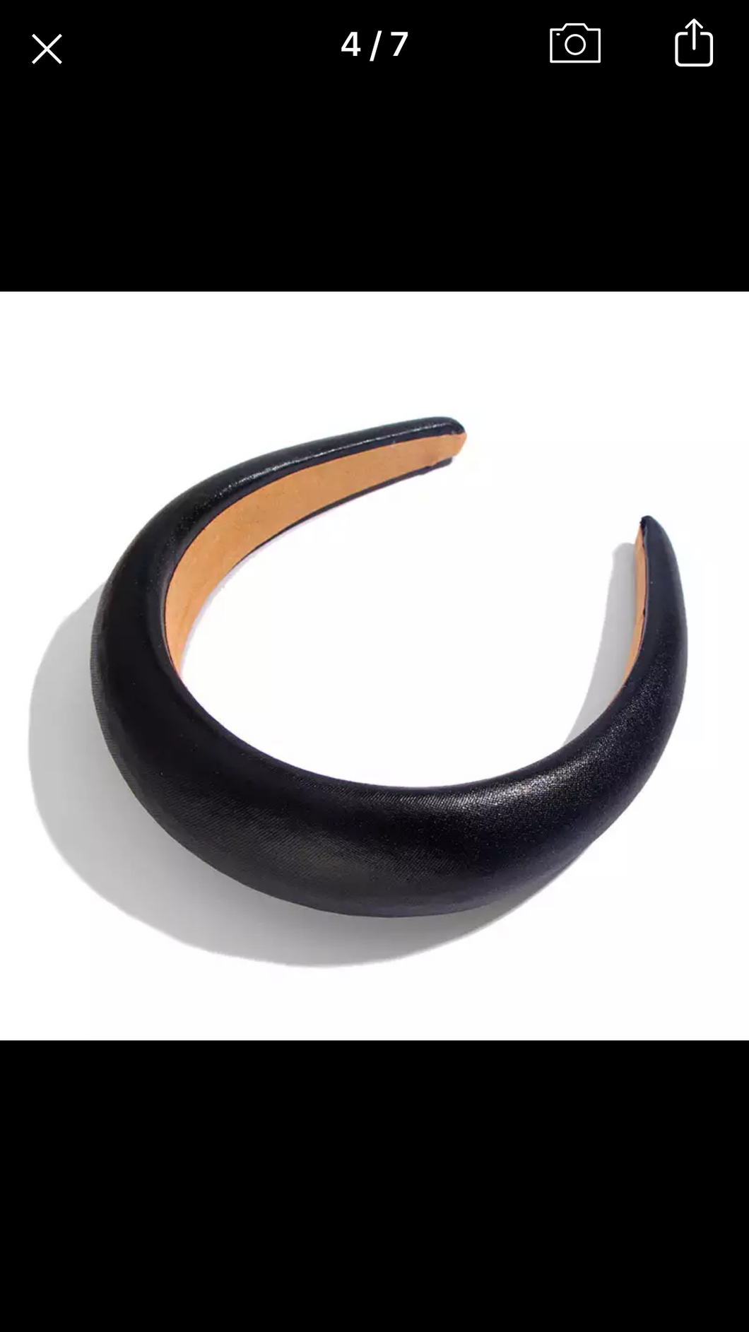 Headband - Shiny Faux Leather Black