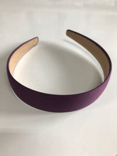 Load image into Gallery viewer, Headband Satin Covered 3cm Grape