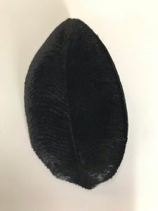 Single Velvet Large Leaf Black