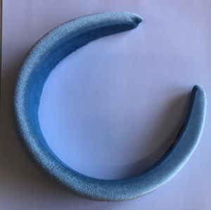 Headband THICK VELVET 4cm wide Pale Blue