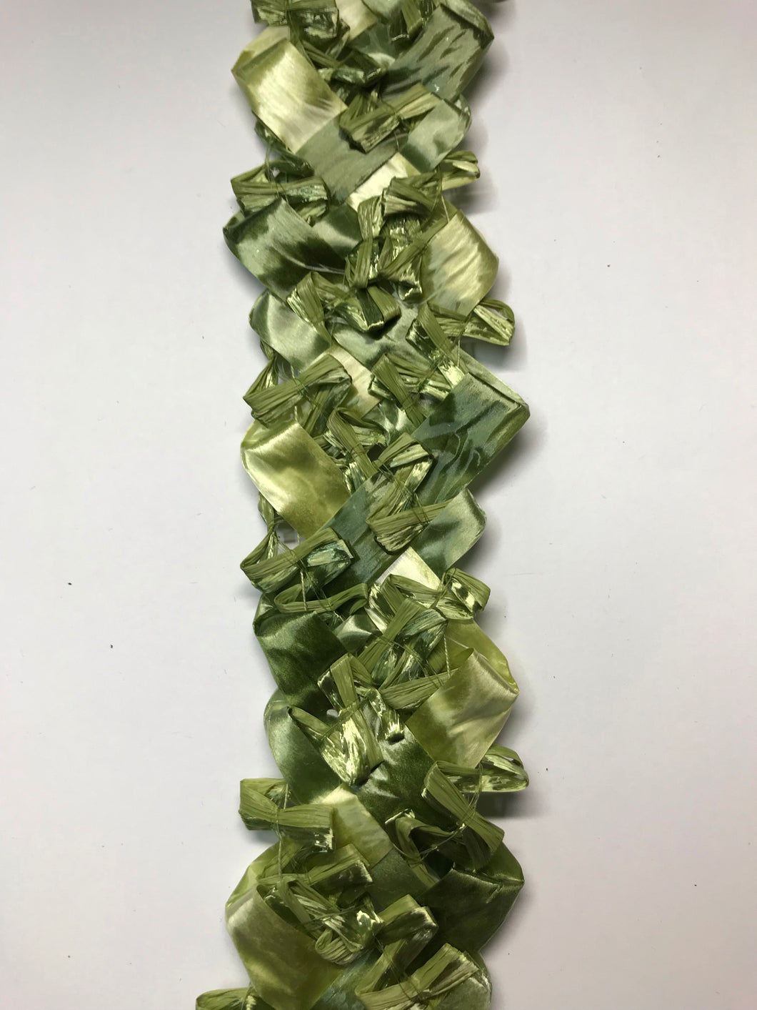 Swiss Crinoline & Straw Braid 5cm - Multi Green Code 18