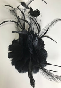 Feather Flower Double - Large YX4049  Black