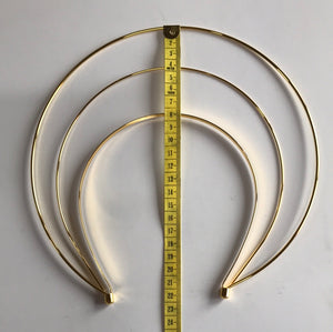 Metal Halo Large Double Headband - Gold