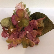 Load image into Gallery viewer, Vintage Velvet Hydrangea Posy - Pink/Green