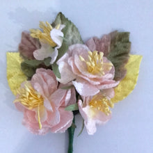 Load image into Gallery viewer, Vintage Velvet Flower Posy -  Code 2 Pink/Yellow/Green