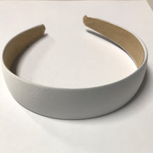 Load image into Gallery viewer, Headband Satin Covered 3cm Off White