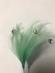 Feather Flower Diamontee Centre FBN610 Mint