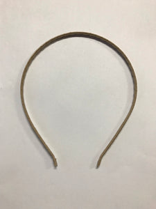 Metal Satin covered Head Band 5mm Light Brown