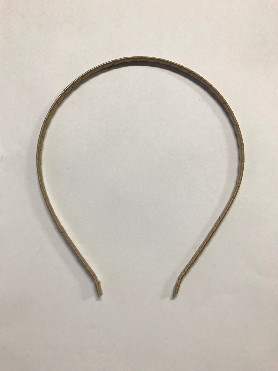 Metal Satin covered Head Band 5mm Light Brown