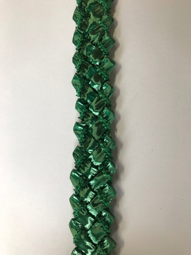 Vintage Swiss Crinoline & Straw Braid 3cm- Emerald Green Code 5