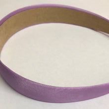 Load image into Gallery viewer, Headband Satin Covered 3cm Lilac