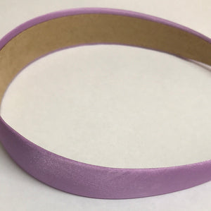 Headband Satin Covered 3cm Lilac