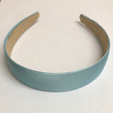 Load image into Gallery viewer, Headband Satin Covered 3cm Pale Blue