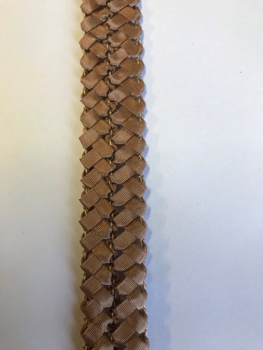 Stretch Straw & Fabric Bias 2.5cm wide Fawn