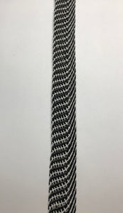 Straw Bias (fine) with Crinoline Edge 2cm wide Black & White Pattern
