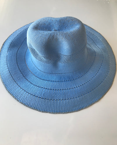 Brim Hat - Fine weave Blue