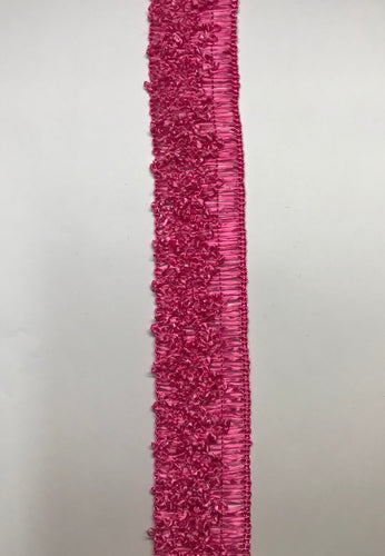 Straw Trim 3cm Wide Hot Pink
