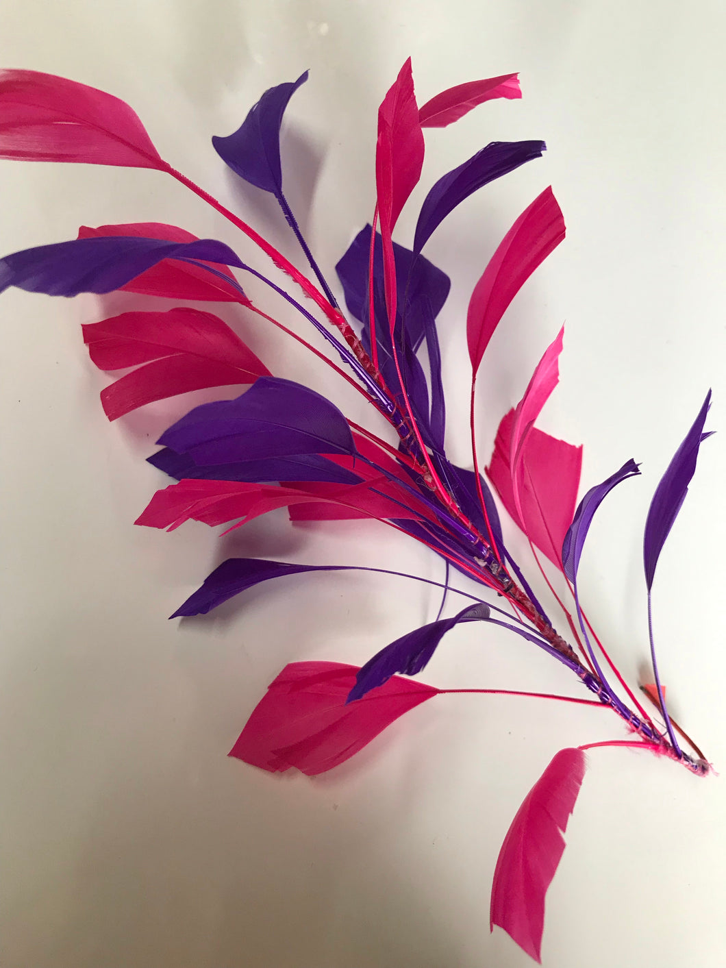 Feather Mount Multi Colour Purple/Pink