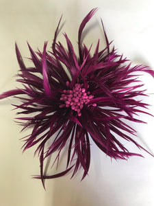 Feather Flower Biot F1837 Plum