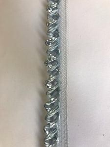 Straw Scallops with Crinoline Edge 2cm wide Blue